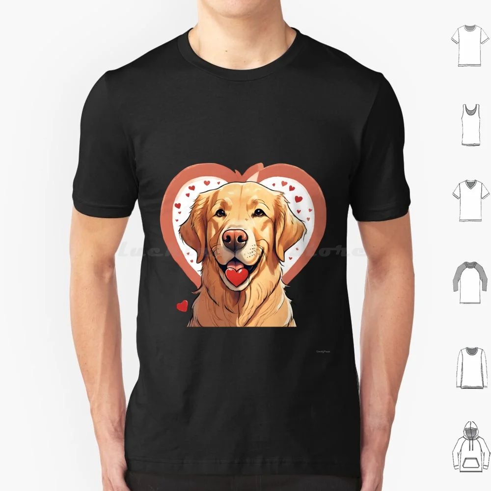 

Cute Valentine Golden Retriver Dog With Hearts T Shirt 6xl Cotton Cool Tee Golden Dog Golden Retriver Dogs Dog Onwer Dog Lover