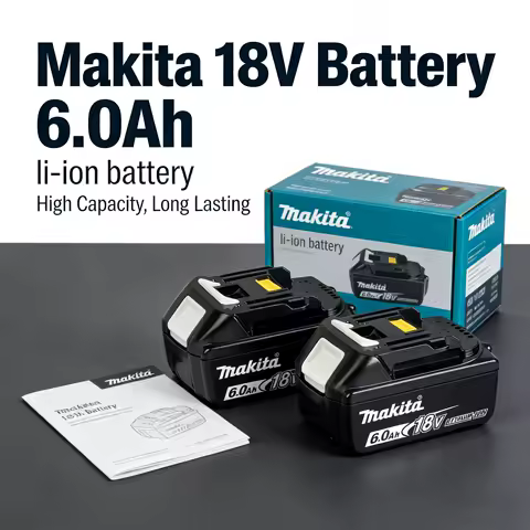 Original Makita battery, 18V 6.0Ah rechargeable battery, replacing Makita BL1830BL1840BL1850BL1860B, power tool battery