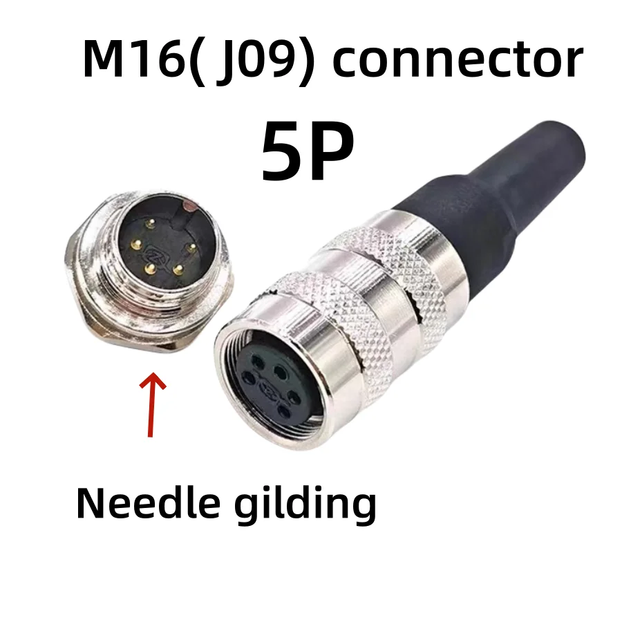 Amphenol replaces M16 sensor waterproof connector circular connector cable plug socket J09 waterproof grade  2P/3P/4P/5P/12P/24P