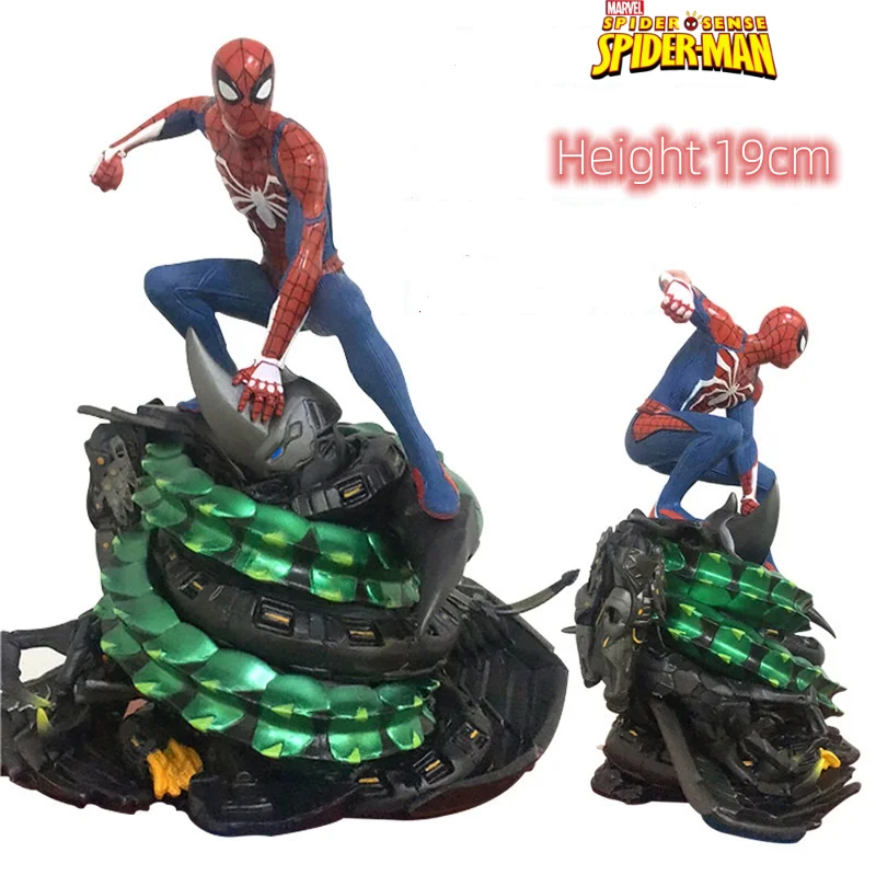 

19cm The Avengers Spider Man Action Figure Ps4 Gk Anime Mini Doll Pvc Decoration Collection Figurine Toy Model For Children Gift