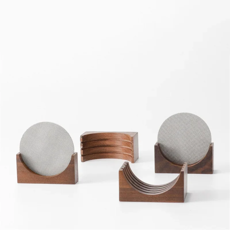 51/53/58MM Portafilter Espresso Universal Filter Storage Rack Coffee Puck Screen Stand Reusable Wooden Coffee Filter Stand view 5