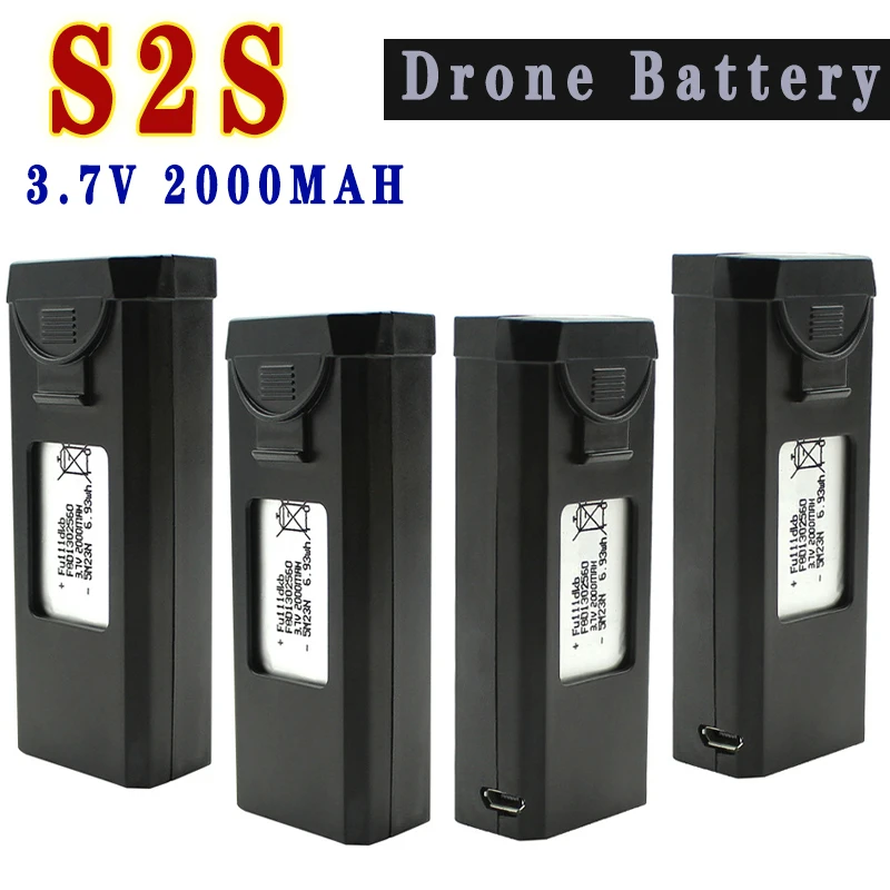 S2S Drone Battery 3.7V 2000mAh For S2S Mini Dron RC Qudcopter Battery Spare Part Battery Rechargeable Battery