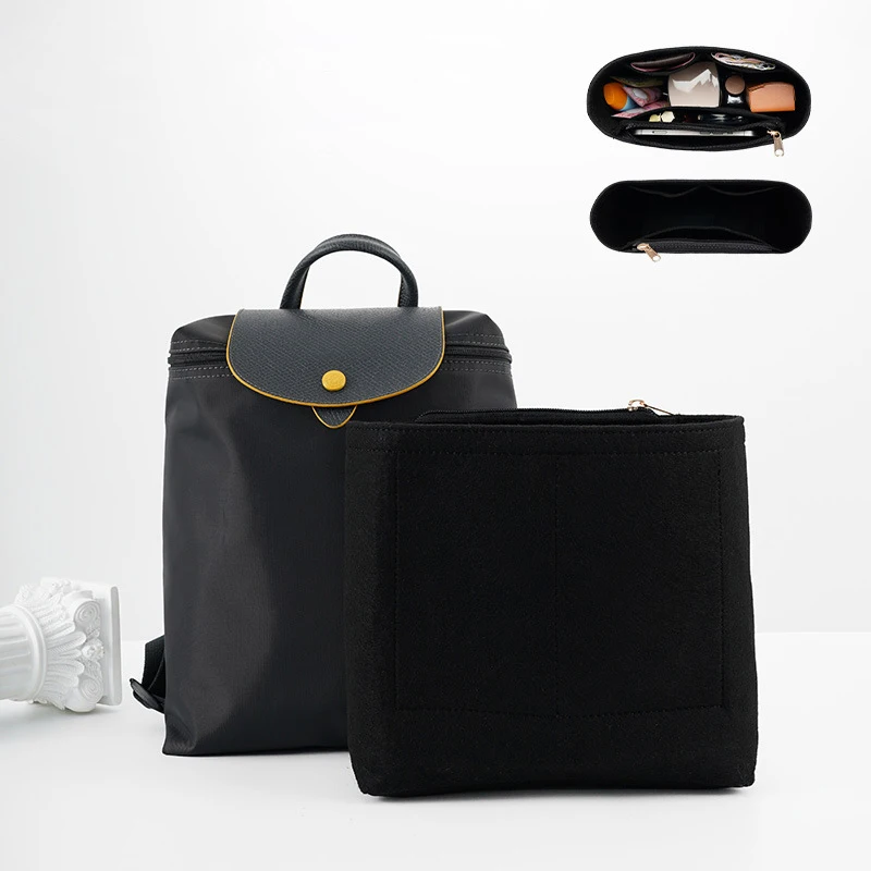 Bag Organizer Insert For Longchamp Backpack Black Liner To Organize And Store The Inner Bag Bag Support Accessories Shaper