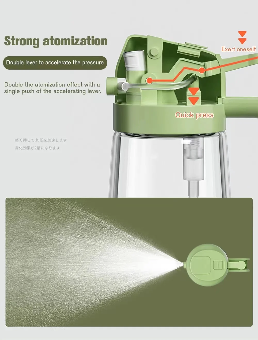 2 in 1 household oil spray pot automatically opens and closes, pours out edible oil spray atomization oil spray bottle