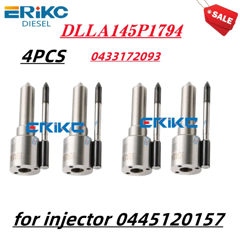 

4PCS DLLA145P1794, DLLA 145P 1794 China Made New Common Rail Fuel Injection Nozzle 0433172093 for 0445120157 Diesel Injectors