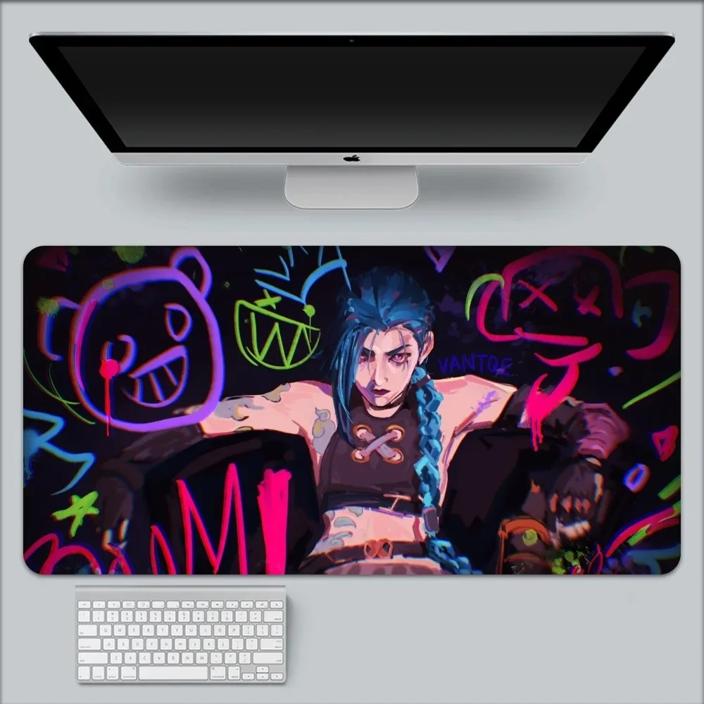 J-Jinx L-League of L-Legends Mouse Pad Large Gaming Compute Gamer PC Keyboard Mouses Mat