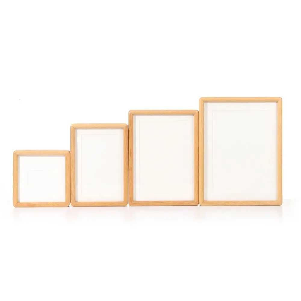 New 6/7/8 Inch Black Walnut Photo Frame Simulation Wood Handmade Picture Frame Simple Mortise Tenon Photo Frame
