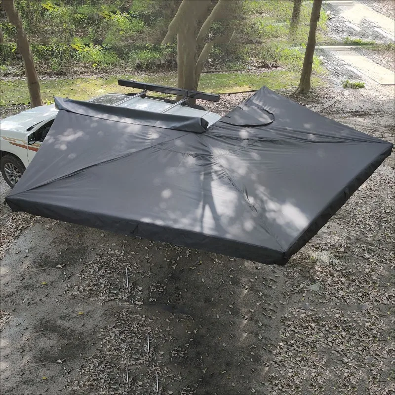 

Camping Outdoor 2M/2.5M Retractable Awning Sun Protection Free Standing 270 Awning for Rooftop Tent