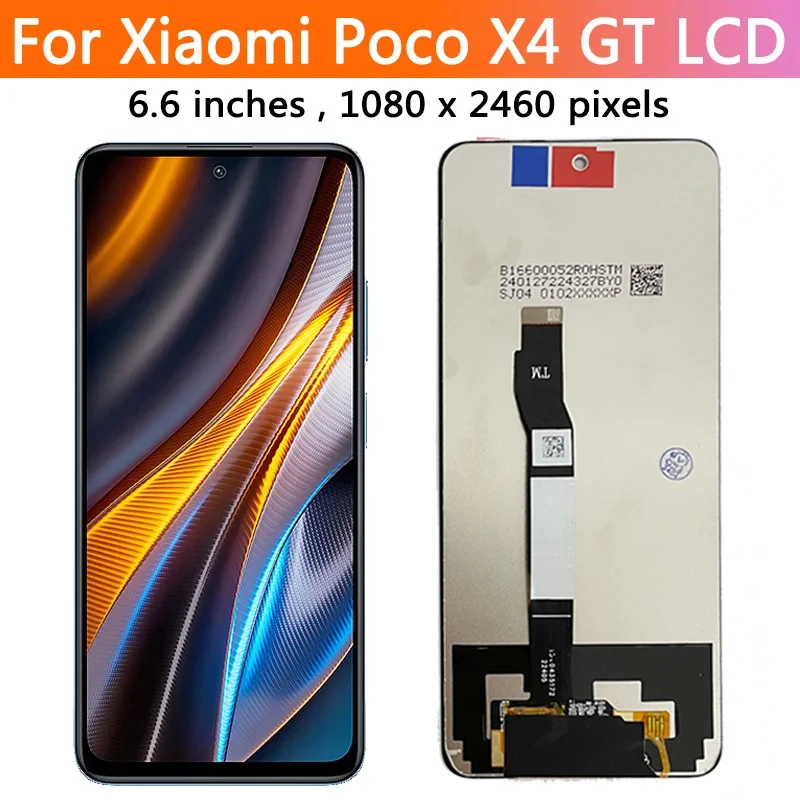 6.6“LCD POCO X4 GT Screen For Xiaomi Poco X4 GT X4GT LCD 22041216G Display Touch Screen Digitizer Replacement Repair Parts