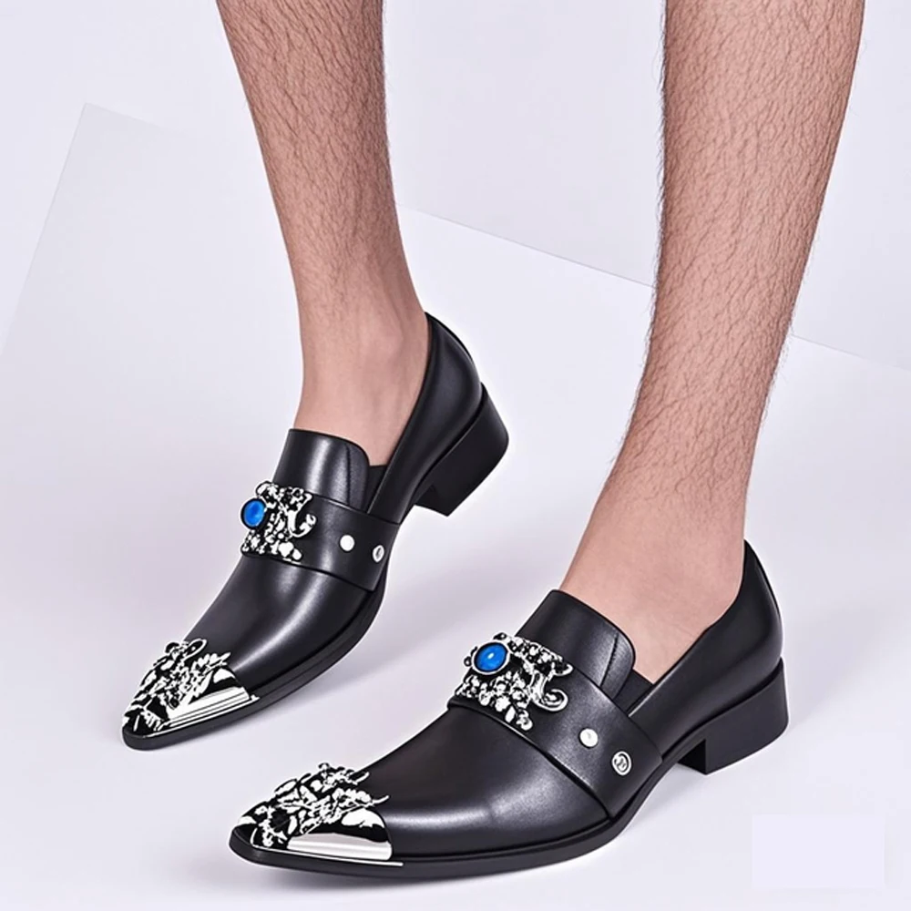 Zapatos de banquete de negocios transpirables para hombre, zapatos casuales de cuero para fiesta, modelo personalizado, zapatos de boda para