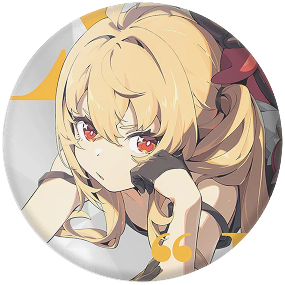 58mm Anime Zenless Zone Zero Ellen Joe Von Lycaon Cosplay COSTUME Badge Pin SPTE Tinplate Brooch﻿ Prop Gilf