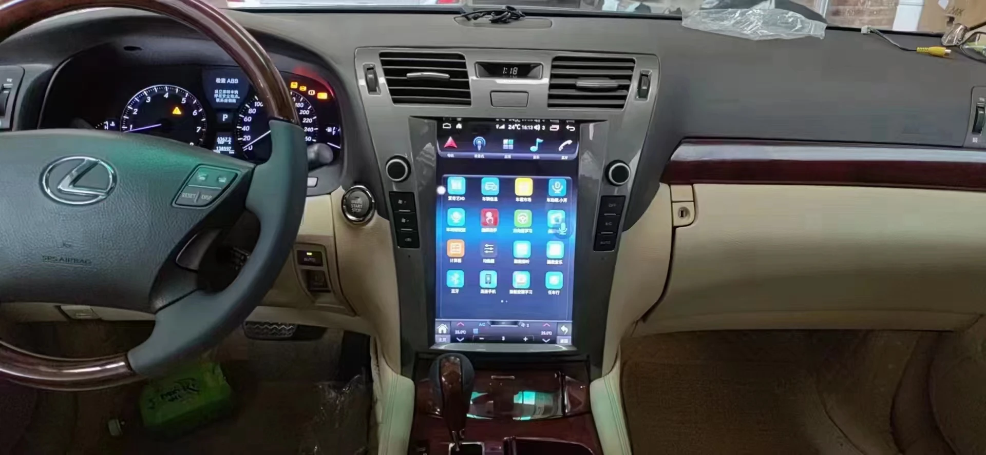 شاشة عمودية لكزس LS460 كوالكوم أندرويد 13 مشغل وسائط متعددة للسيارة CarPlay Autoradio نظام ملاحة GPS 2006 - 2012