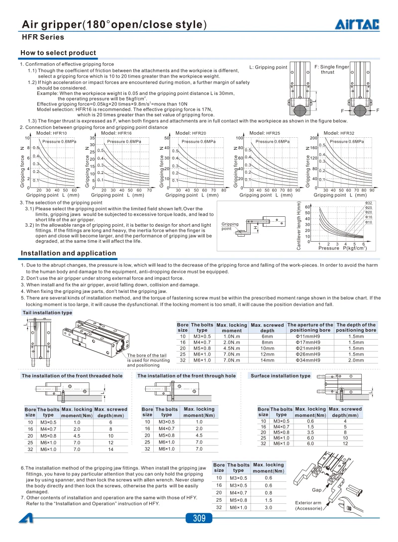 Airtac HFP/HFR-10/10/20/25/32 Doppelzylinder-Greifer, mechanischer Parallel-Pneumatikzylinder mit Kolben – Detail 9
