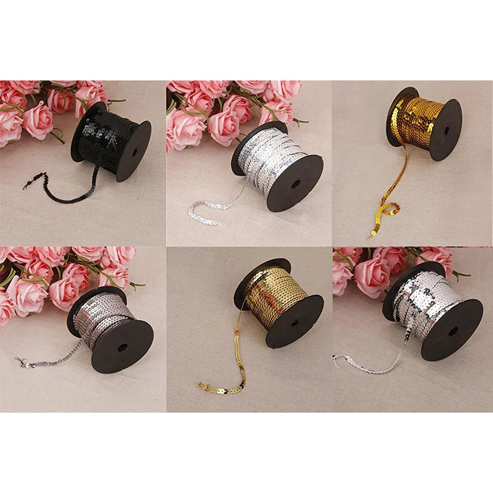 

6Mm Holographic Faceted Sequins For Diy Attire Craft Costume Packaging Metallic Flat Sequins Handicraft Sewing Supplies