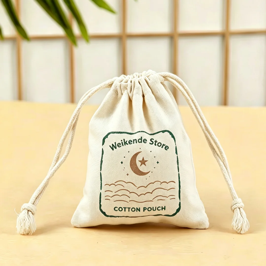 50pcs Personalized Cotton Burlap Jewelry Bag Nature Canvas Gift Bag for Necklace Earring Soap Organizer Pouch Bridesmaid Wedding