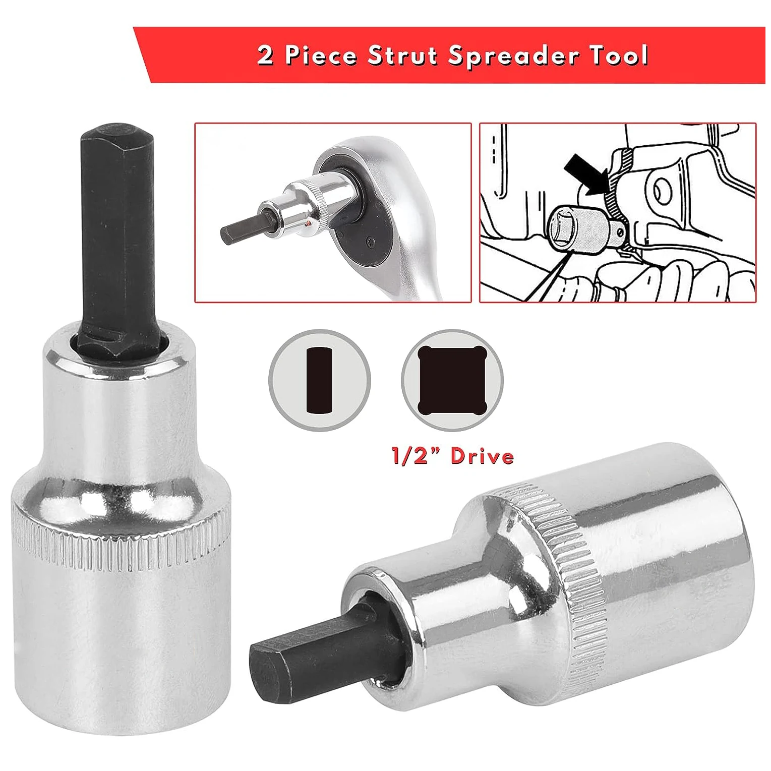 Car Hydraulic Shock Absorber Removal Tool Claw Strut Spreader Suspension Separator Manual Ball Joint Bushing Removal Tool Kit