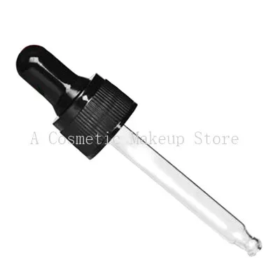 

50 шт./лот, пластиковая черная винтовая крышка-капельница со стеклянной пипеткой для бутылок с эфирным маслом 5/10/15/20/30/50/100 мл