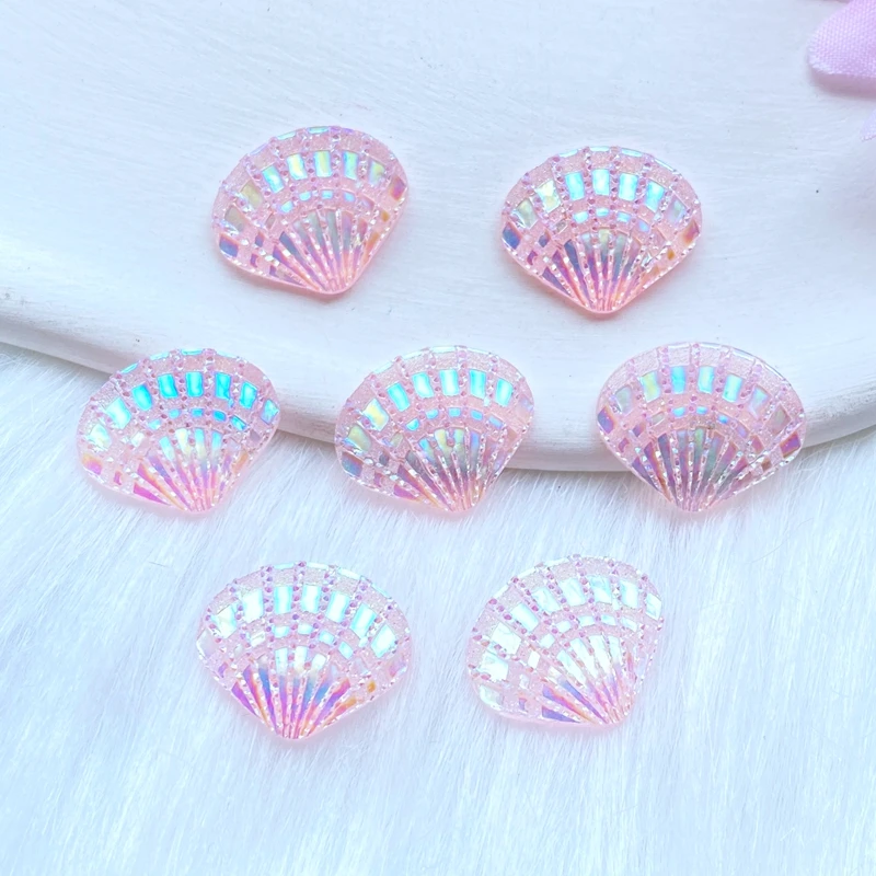 40Pcs New Cute Resin Mini Shiny Shells Flat Back Cabochon Scrapbooking Hair Bow Center Embellishments DIY Accessories