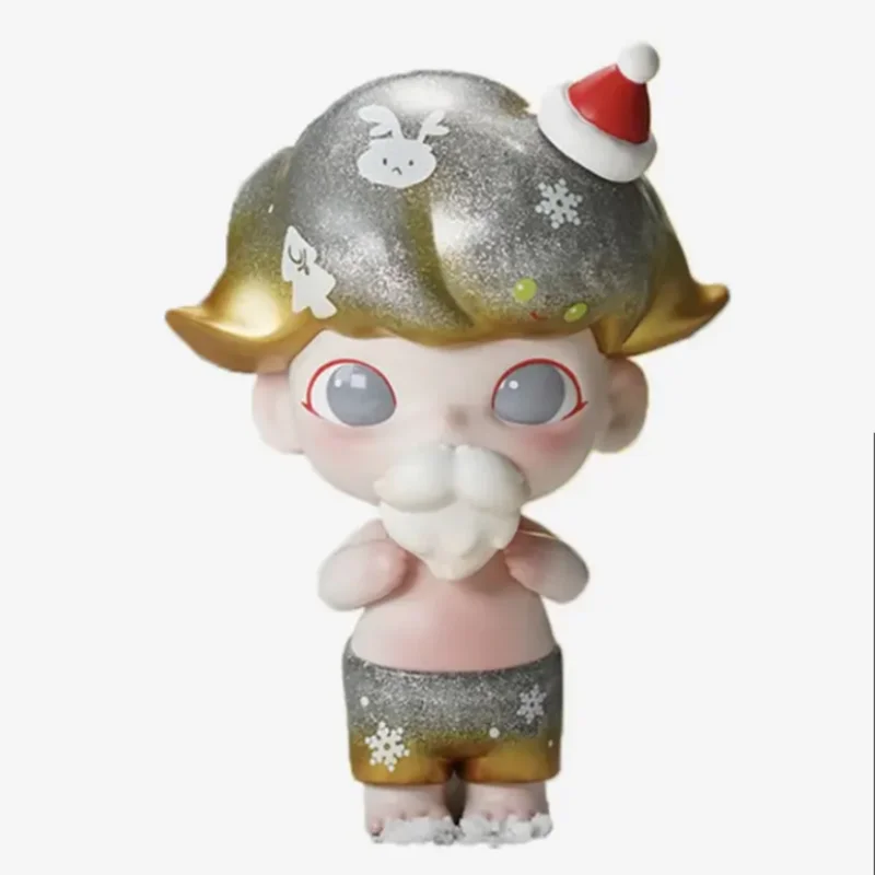 Dimoo Silver Shining Christmas Toys Doll Cute Anime Figure Desktop Ornaments Gift Collection