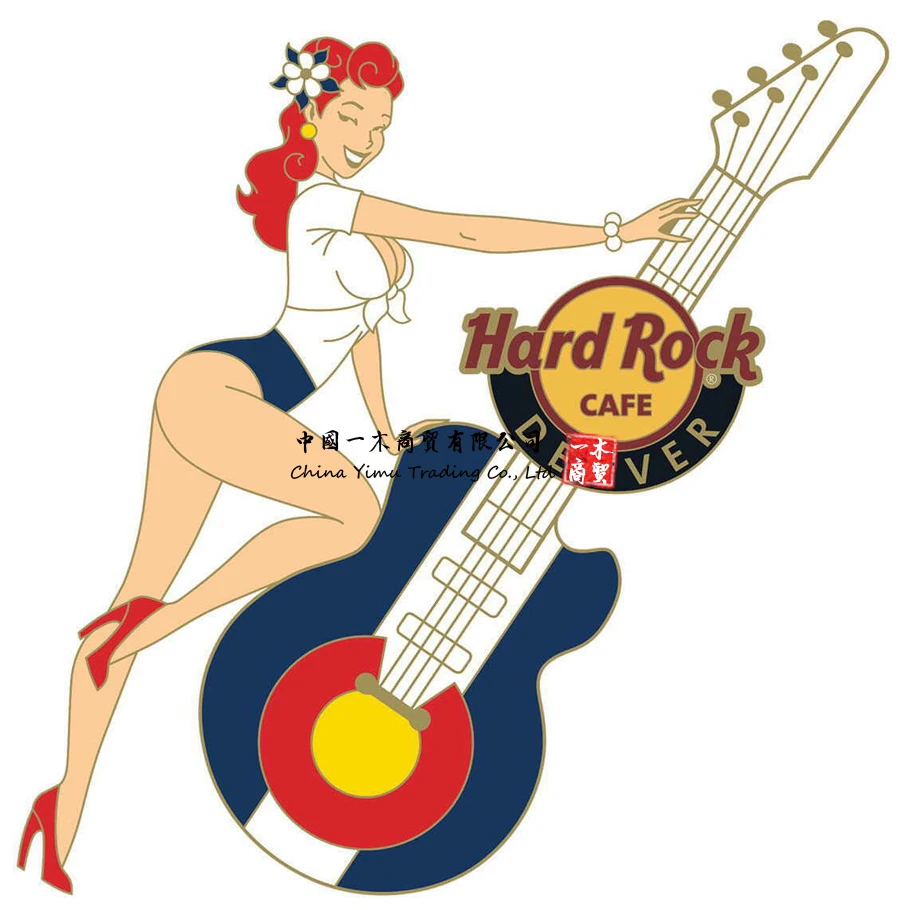 Hard Rock Cafe Denver 2020 Sexy Pin-Up Girl With Guitar Pin New On Card - Le 300