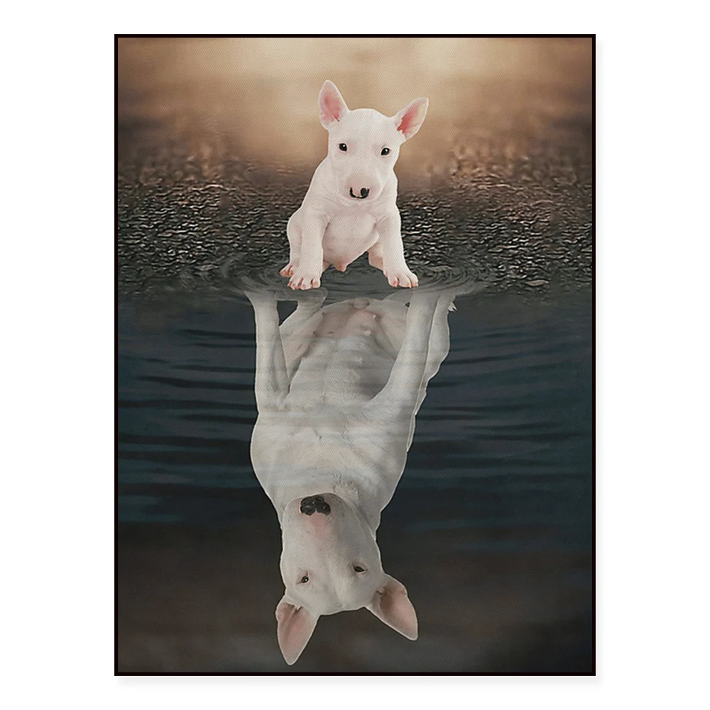 Believe In Yourself - Whippet, Bull Terrier Funny Bull Terrier Lover Canvas Poster, Animal Dog Gifts, Birthday Gifts Wall Decor