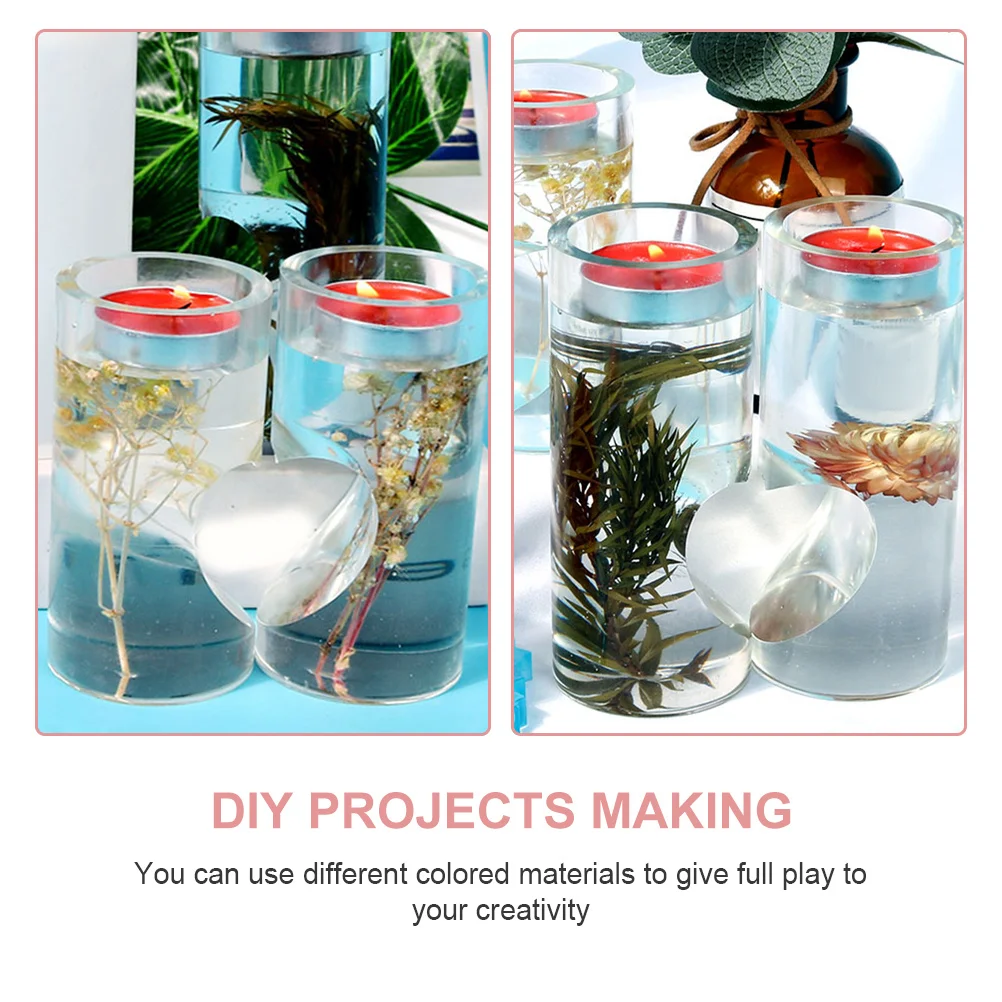 

2Pcs Heart Silicone Candleholder Mold Practical DIY Stick Mold for Handmade Crafts Creative Craft Mould