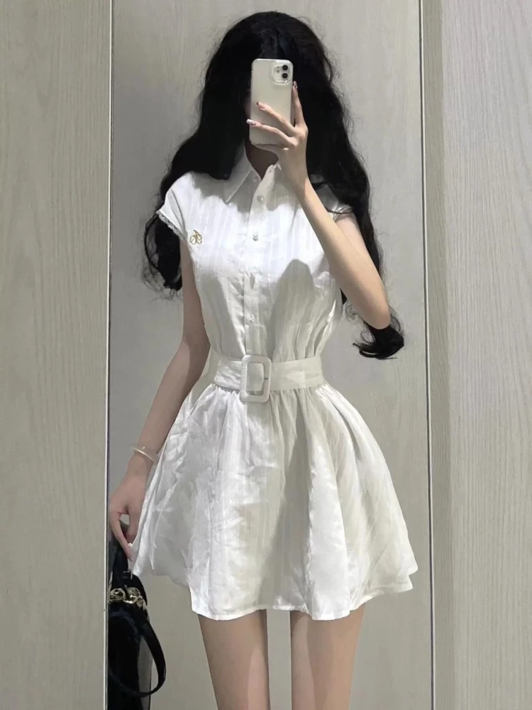 

Japanese Preppy Style Elegant One Piece Dress Women Sashes Y2k Design Casual Mini Dress Female Lace Korea Fashion Chic Clothes