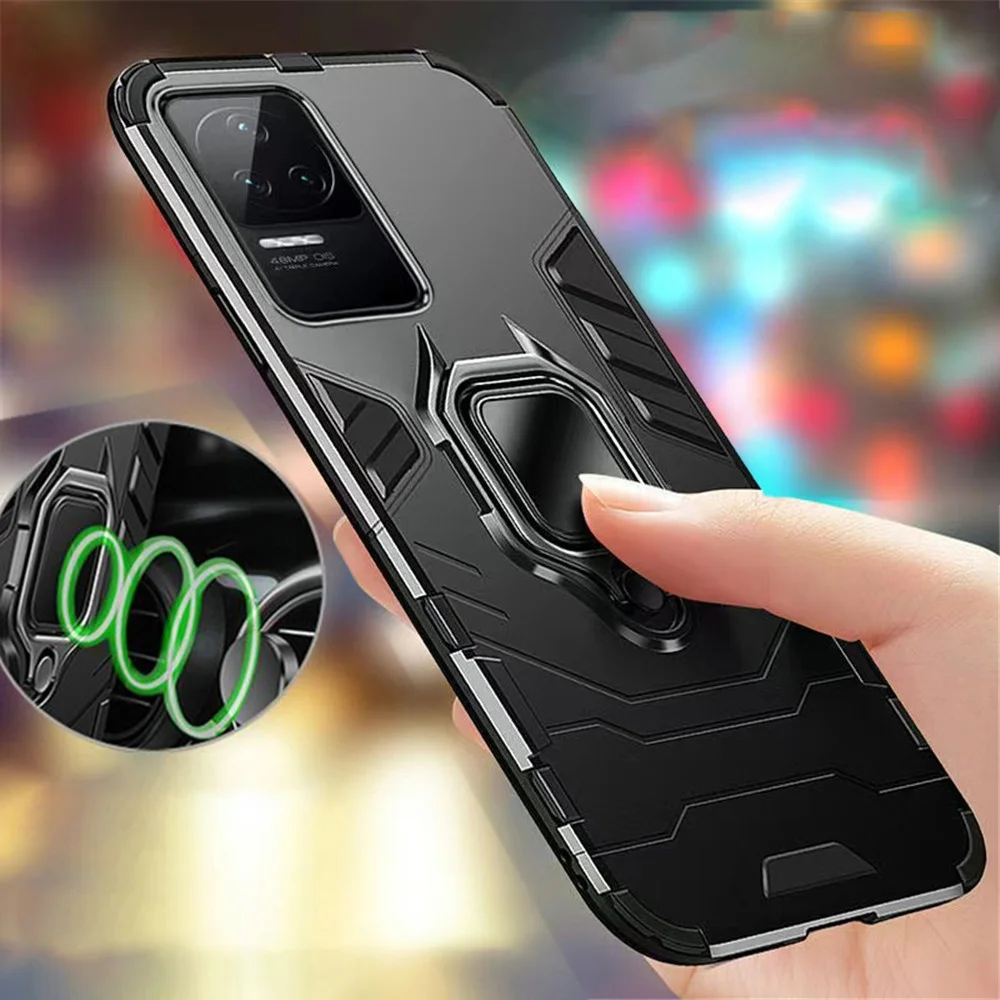 Für Xiaomi POCO F4 Fall Für POCO F4 X4 GT M4 Pro X4 Pro 4 in 1 Fall auf die für POCO F4 Coque PokoF4 Ring Stehen Zurück Funda