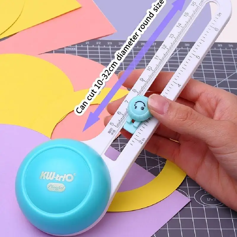 Pemotong kertas melingkar M5TB yang dapat disesuaikan untuk kartu anak -anak membuat album foto scrapbooking