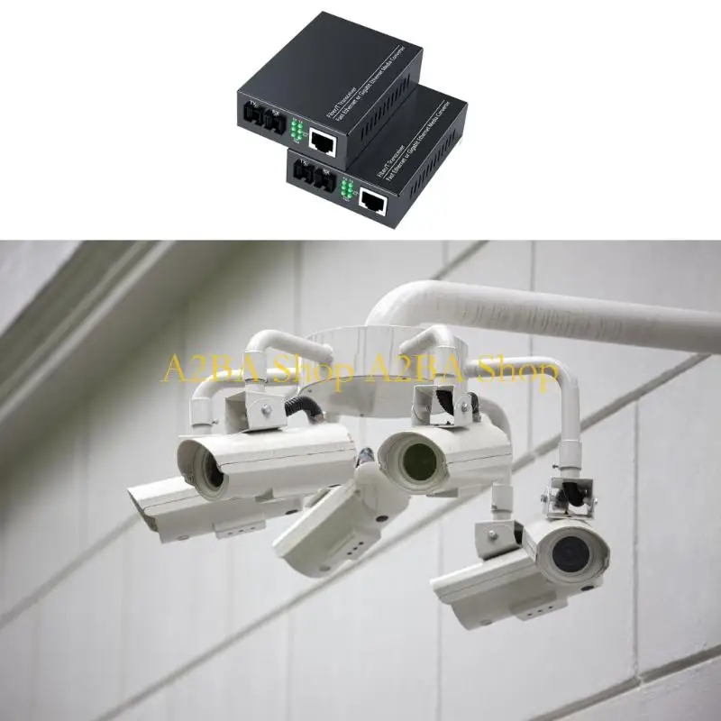 

A2BA Industrial Fiber To Ethernet Converters 1Gbps Single Mode Double Fiber 20km Distance Port