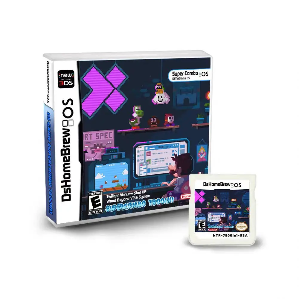 NDS 7800 IN1 게임 컬렉션 R4 3DS 플래시 카드 NDS 픽셀 테마 휴대용 게임 카드 선물 컬렉션 플레이 적합