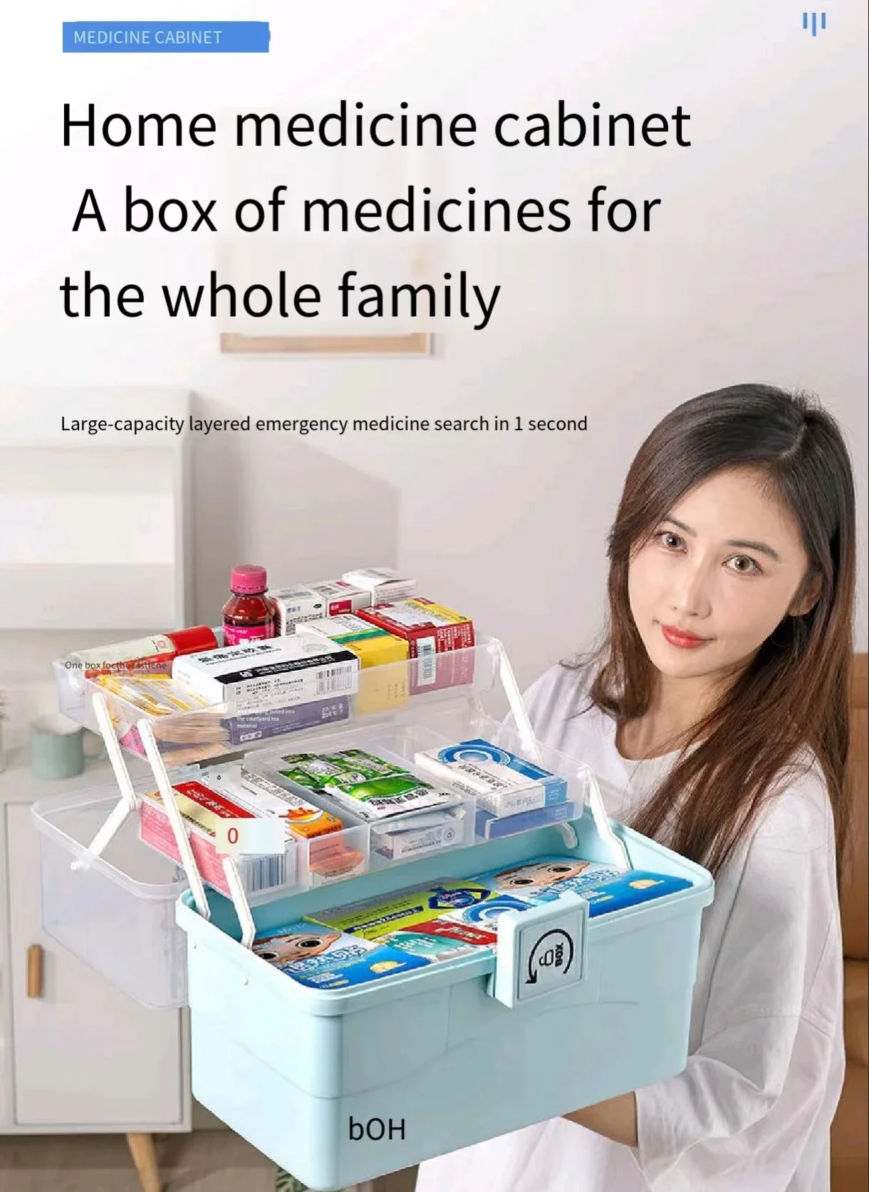 Large Capacity Pill Cases First Aid Kit 3 Layers Medicine аптечка Family Emergency Storage Boxes Organizer With Handle Capacity