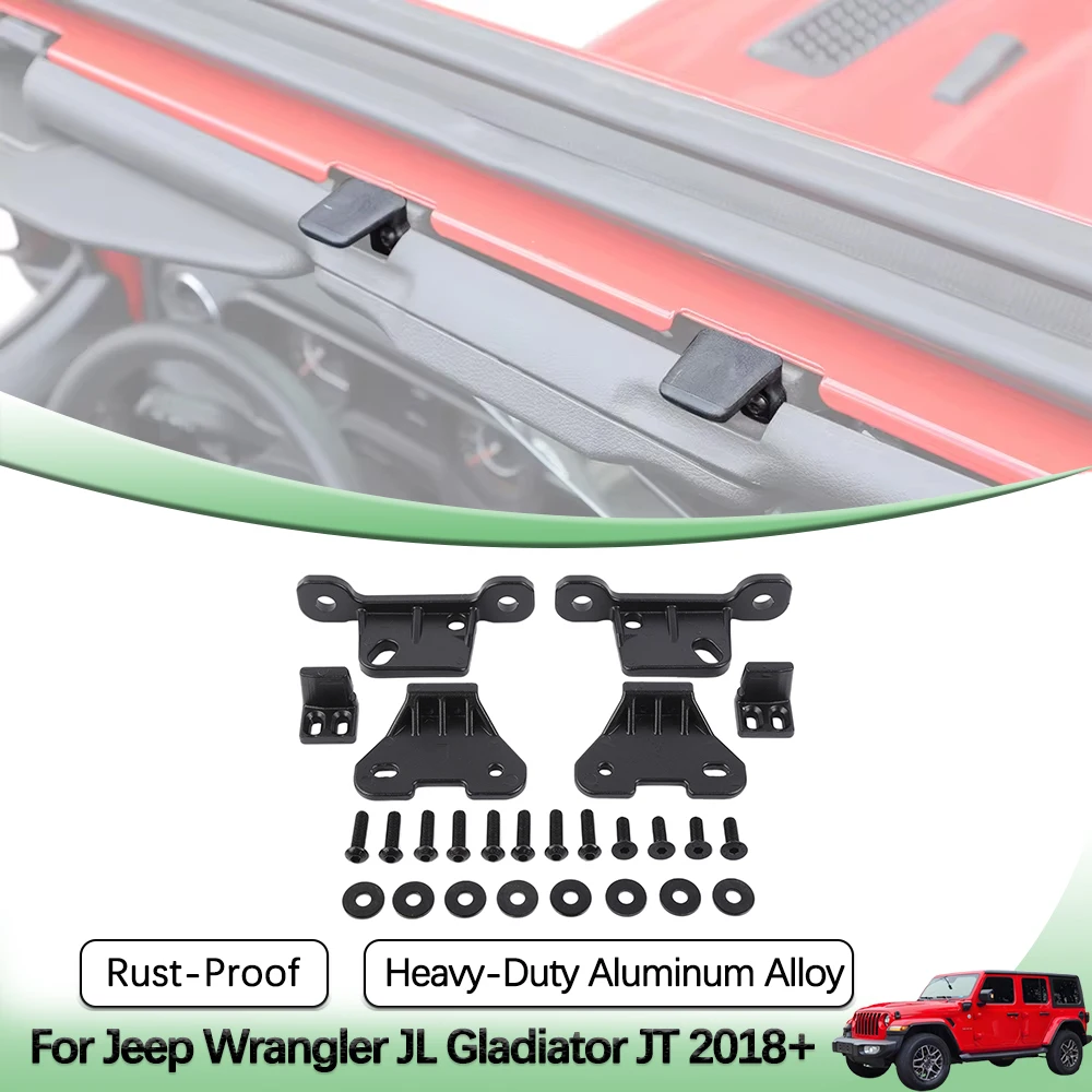 Car Roof Hardtop Mount Bracket Kit for Jeep Wrangler JL Gladiator JT Sahara 2018-2025 Top Holder Replacement Parts Accessories