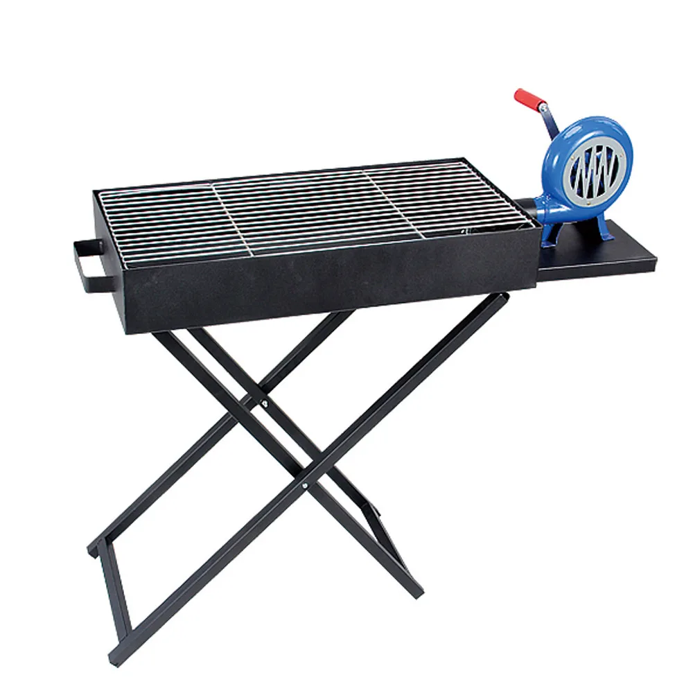 

Outdoor Camping Folding Barbecue Grill Portable BBQ Charcoal Stove with Air-blower