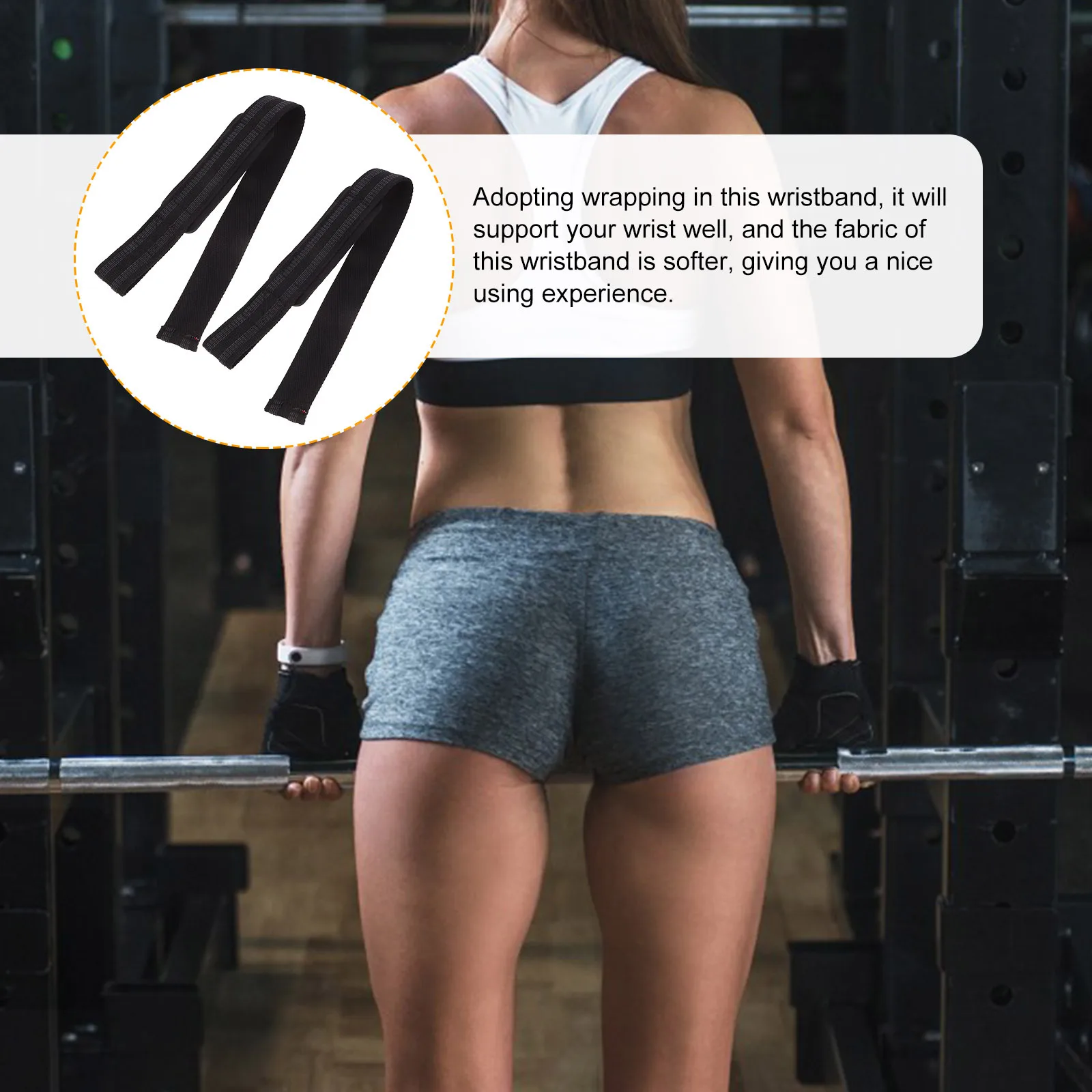 

2Pcs Workout Wrist Guard Anti Slip Strap Training Support for Gym Weightlifting Sports Grip Strap Fitness Wrist Guard