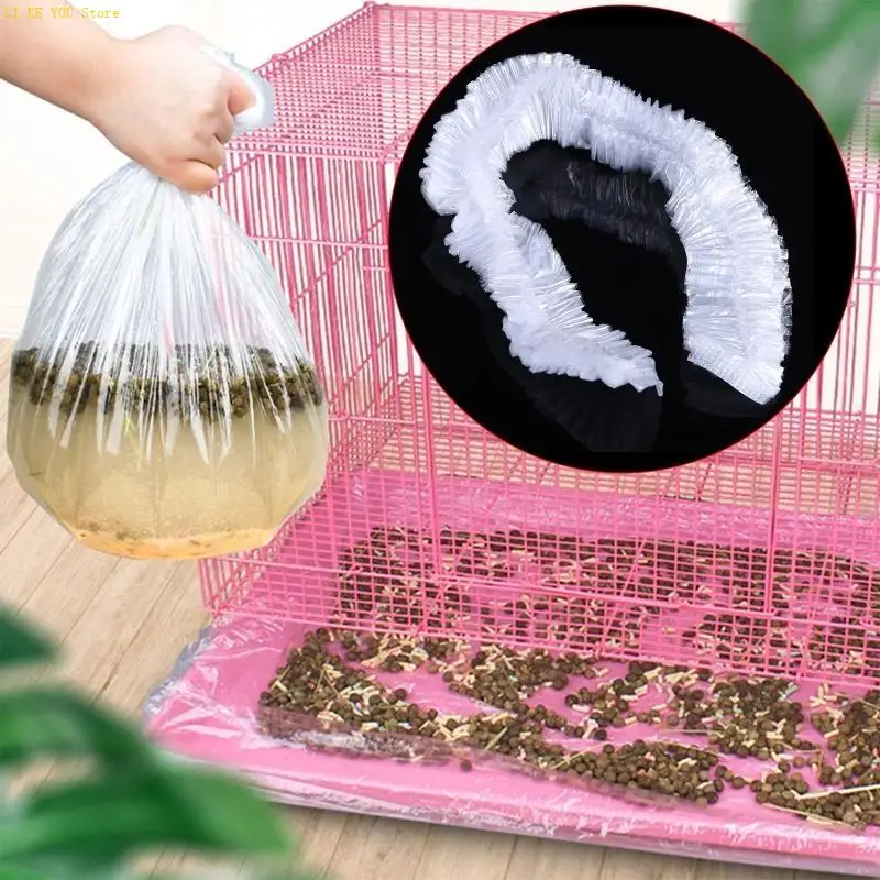 W3JE 10Pcs/Set Rabbit Cage Liners Disposable Large Plastic Mat Films for Bunny Chinchillas Hamsters Hedgehogs Small Animals