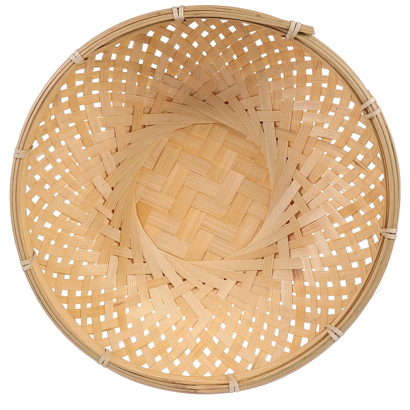 

1Pcs Bamboo Woven Storage Basket Eco-Friendly Multipurpose Fruit Vegetable Holder Kitchen Bread Picnic Basket