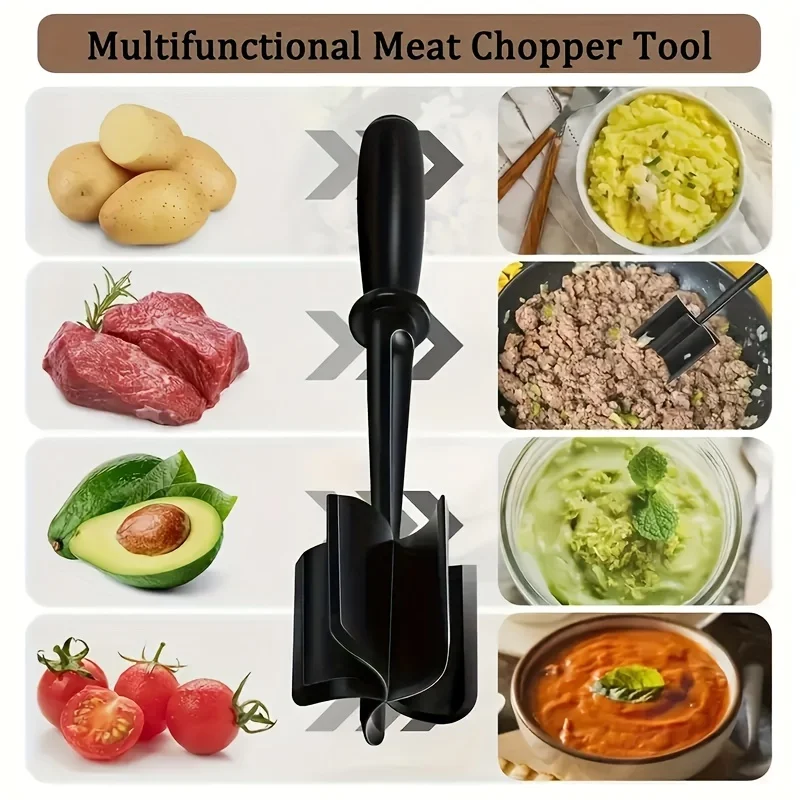 1pc Handheld Household Kitchen Meat Chopper Mixing Rice Meat Grinder Grinder Meat Masher Kitchen Tool