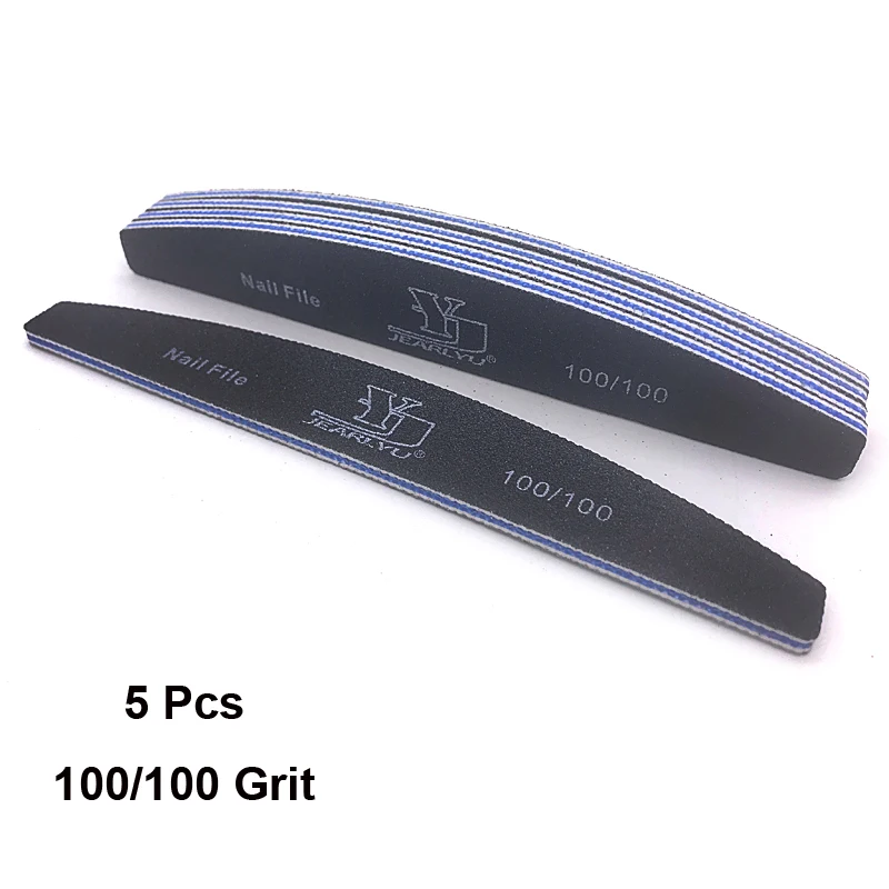 5 Stks/partij Nagelvijl Mix Kleur Limas 80/100/150/180/240 Grit Professionele Schuurpapier Cuticula Verwijderaar Buffer Bestanden Manicure Tool Set