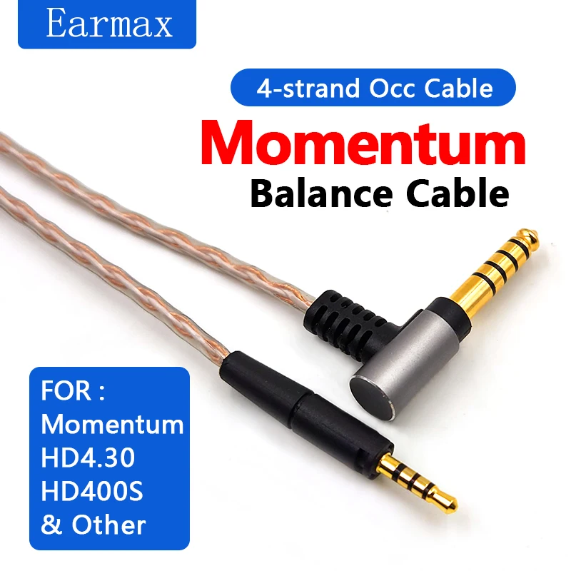 For Sennheiser HD430 MOMENTUM HD4.40BT HD458 HD458BT HD400S HD450BT HD4.40 HD4.50 Replaceable 2.5mm 4.4mm Balanced Headset Cable