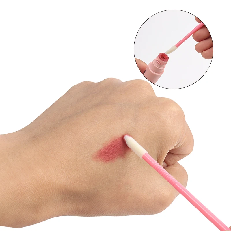 50 szt. Jednorazowe pędzelki do ust, pędzelki do makijażu, aplikatory do błyszczyków, szczoteczki do przedłużania rzęs, mikro-pędzelki kosmetyczne, narzędzie do pielęgnacji urody