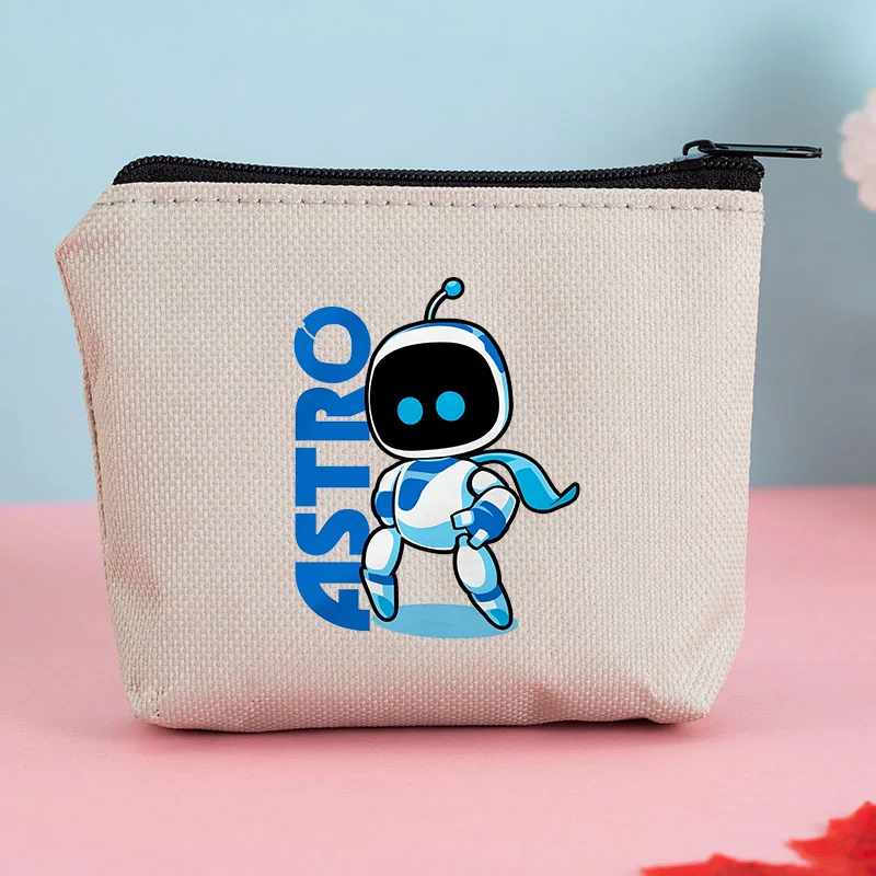 Astro Bot Wallet Kawaii Coin Purse Cute Cartoon Printing Key Organization Kids Portable ID Card Holders Storage Bag Child Gifts