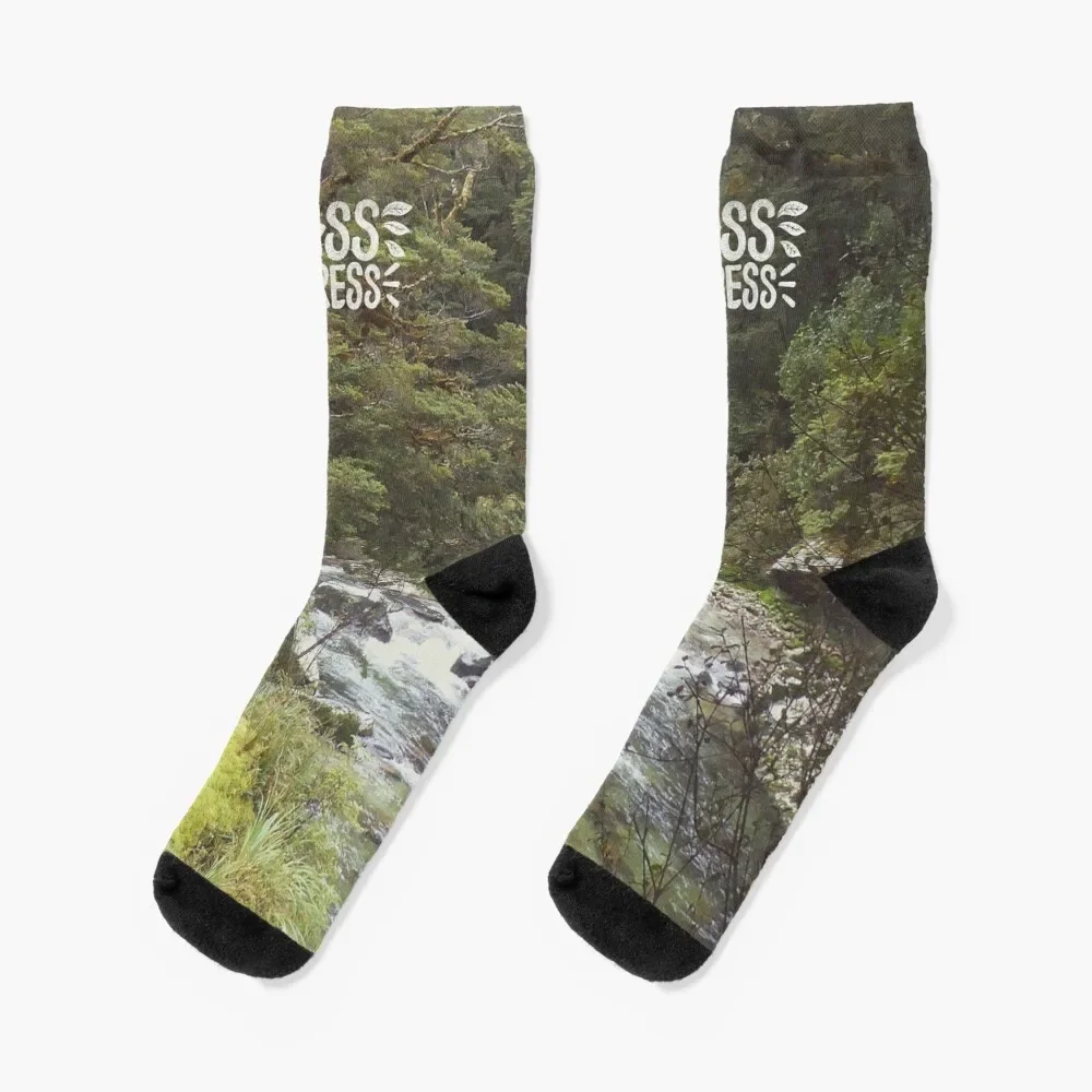 

Less Stress Socks funny sock men cotton high quality christmas stocking heated Women's Socks Men's