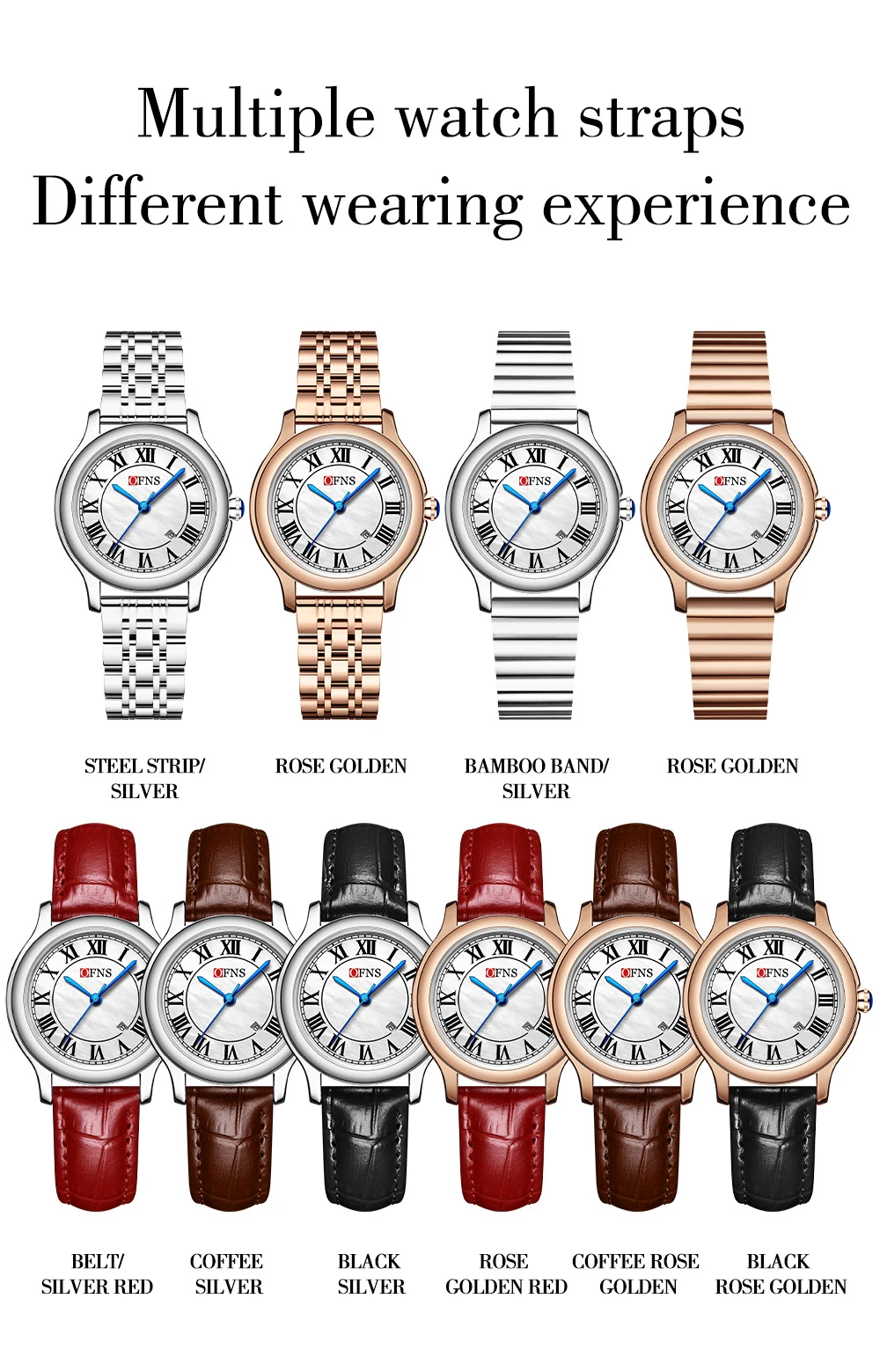 OFNS Новые 1551, модные женские часы в стиле ретро с календарем, водонепроницаемые часы, легкие роскошные нишевые высококачественные кварцевые часы