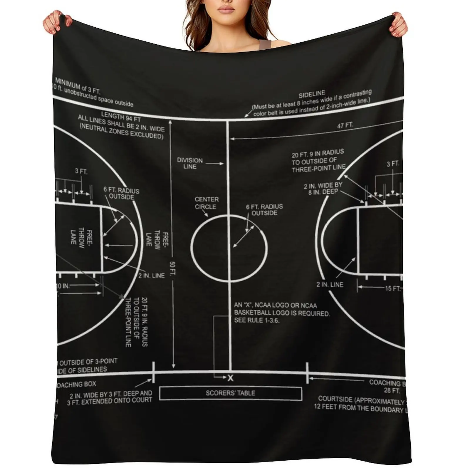 

Basketball Court Throw Blanket Summer Sofa Throw Quilt Large Blankets