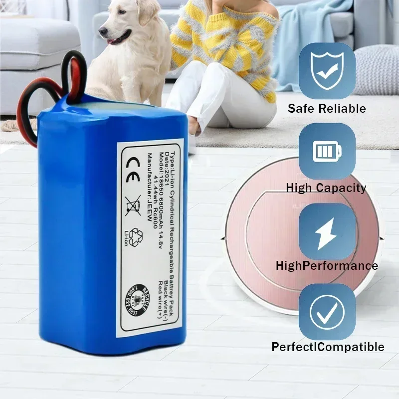 Rechargeable battery 100% INR18650 4S1P 14.8V 2800mAh-12800mAh original A4 A4S A6 robot vacuum cleaner accessories