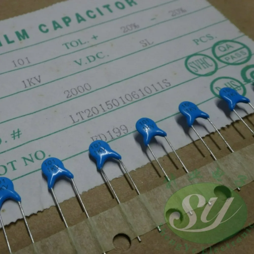 20pcs/lot 0.0001uf/1kv 100pf N1 101/1000v Brand New 5mm Film Ceramic Capacitor