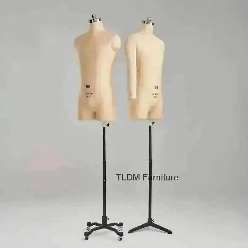 Mannequin Three-dimensional Male Legs with Half-length Sewing Mannequins Clothing Design Model with Metal Base Can Be Pined i
