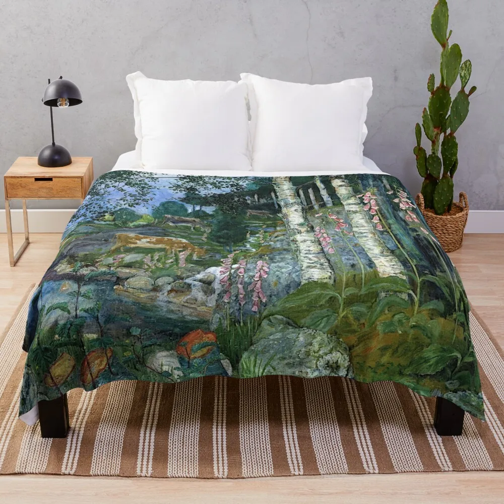 Nikolai Astrup Throw Blanket Flannel Stuffeds Blankets