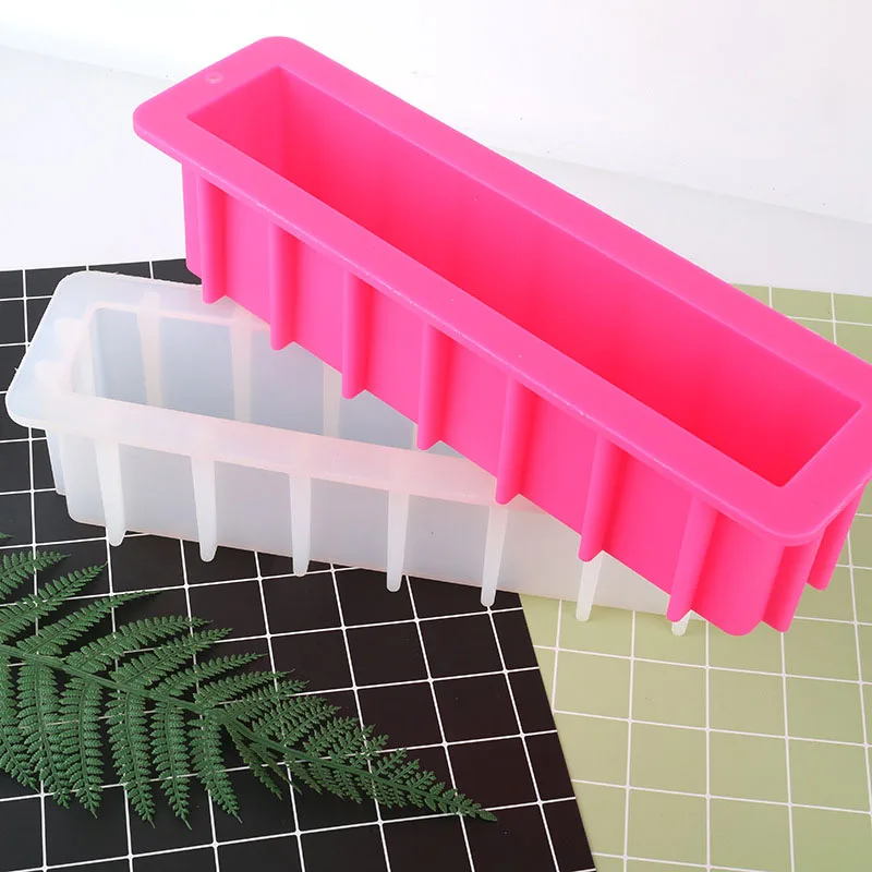 1400ML Silicone Soap Mold Easy Removal Rectangle Silicone Loaf Mold Silicone Loaf Mold for Handmade Soap Making Tool